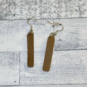 Brown Leather Earrings